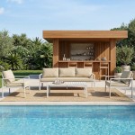 Σαλόνι Gardenly Ι pakoworld σετ 4τμχ αλουμίνιο σε λευκή απόχρωση με γκρι-μπεζ μαξιλάρια c542880