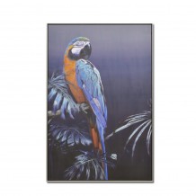 BLUΕ PARROT ΠΙΝΑΚΑΣ ΔΙΑΚΟΣΜΗΣΗΣ 82x122x5cm ΚΑΜΒΑΣ ΠΟΛΥΧΡΩΜΟ ΞΥΛΟ c542899