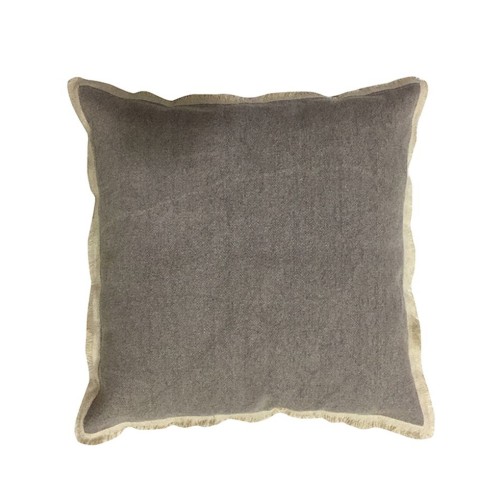 LIBELL 2 ΔΙΑΚΟΣΜΗΤΙΚΟ ΜΑΞΙΛΑΡΙ 45x45cm ΥΦΑΣΜΑ ΓΚΡΙ ΜΠΕΖ c542902