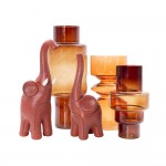 CULTURE ΒΑΖΟ 14x14x26cm ΓΥΑΛΙ ΜΕΛΙ c542905