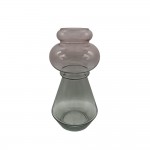 FORME ΒΑΖΟ 14x14x28cm ΓΥΑΛΙ ΡΟΖ ΠΡΑΣΙΝΟ c542907