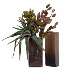 GRAVIR HONEY ΒΑΖΟ 16x12x33cm ΓΥΑΛΙ ΚΑΦΕ c542910