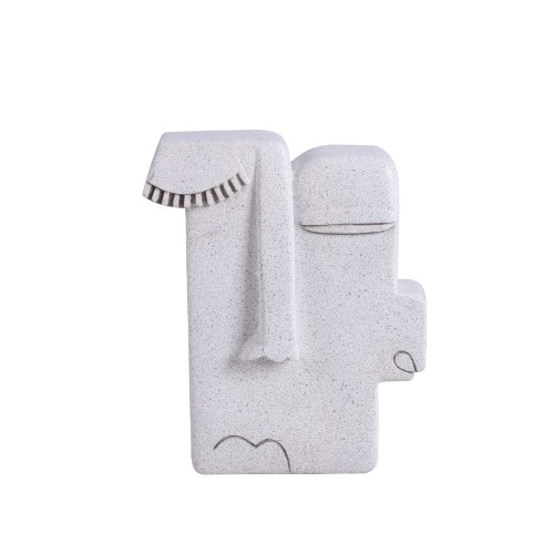 KUVAUS 2 ΔΙΑΚΟΣΜΗΤΙΚΟ ΠΡΟΣΩΠΟ 18x7x22cm POLYRESIN ΛΕΥΚΟ c542916