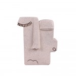 KUVAUS 3 ΔΙΑΚΟΣΜΗΤΙΚΟ ΠΡΟΣΩΠΟ 18x7x22cm POLYRESIN ΜΠΕΖ c542917