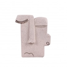 KUVAUS 3 ΔΙΑΚΟΣΜΗΤΙΚΟ ΠΡΟΣΩΠΟ 18x7x22cm POLYRESIN ΜΠΕΖ c542917