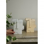 KUVAUS 3 ΔΙΑΚΟΣΜΗΤΙΚΟ ΠΡΟΣΩΠΟ 18x7x22cm POLYRESIN ΜΠΕΖ c542917