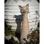 SAGIA ΔΙΑΚΟΣΜΗΤΙΚΟ ΓΑΤΑ 11x11x38cm POLYRESIN ΜΠΕΖ ΓΚΡΙ c542923