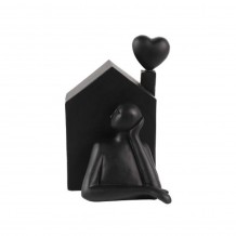 KEMMEL ΔΙΑΚΟΣΜΗΤΙΚΗ ΦΙΓΟΥΡΑ 13x12x18cm POLYRESIN ΜΑΥΡΟ c542927