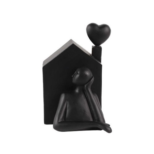 KEMMEL ΔΙΑΚΟΣΜΗΤΙΚΗ ΦΙΓΟΥΡΑ 13x12x18cm POLYRESIN ΜΑΥΡΟ c542927