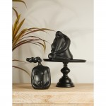 CHEVEU BLACK 1 ΔΙΑΚΟΣΜΗΤΙΚΗ ΦΙΓΟΥΡΑ 18x13x21cm POLYRESIN ΜΑΥΡΟ c542928