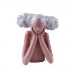 CHEVEU PINK 3 ΔΙΑΚΟΣΜΗΤΙΚΗ ΦΙΓΟΥΡΑ 19x10x21cm POLYRESIN TERRACOTTA ΓΚΡΙ c542932