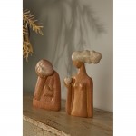 CHEVEU PINK 4 ΔΙΑΚΟΣΜΗΤΙΚΗ ΦΙΓΟΥΡΑ 15x12x21cm POLYRESIN TERRACOTTA ΓΚΡΙ c542933