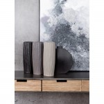 RIGE ΒΑΖΟ 12x12x36cm ΚΕΡΑΜΙΚΟ ΓΚΡΙ ΜΑΤ c542942