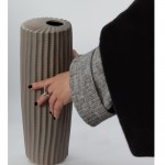 RIGE ΒΑΖΟ 12x12x36cm ΚΕΡΑΜΙΚΟ ΓΚΡΙ ΜΑΤ c542942