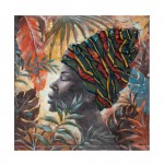 JUNGLE LADY ΠΙΝΑΚΑΣ ΔΙΑΚΟΣΜΗΣΗΣ 80x80x4cm ΚΑΜΒΑΣ ΠΟΛΥΧΡΩΜΟ ΞΥΛΟ c542944