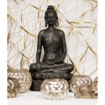 GITA ΔΙΑΚΟΣΜΗΤΙΚΟ ΒΟΥΔΑΣ 23x15x42cm POLYRESIN ΜΑΥΡΟ c542950