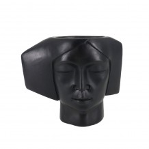 VISO 2 ΚΑΣΠΩ 19x9x16cm POLYRESIN ΜΑΥΡΟ c542960