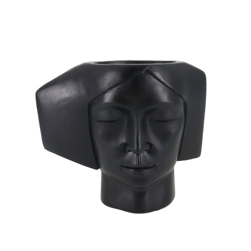 VISO 2 ΚΑΣΠΩ 19x9x16cm POLYRESIN ΜΑΥΡΟ c542960