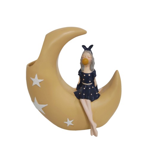 LUNA ΔΙΑΚΟΣΜΗΤΙΚΗ ΦΙΓΟΥΡΑ 15x8x16cm POLYRESIN ΠΟΛΥΧΡΩΜΟ c542964