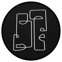 FACE ΔΙΣΚΟΣ ΔΙΑΚΟΣΜΗΣΗΣ 40x40x4cm MDF ΜΑΥΡΟ ΛΕΥΚΟ c542966