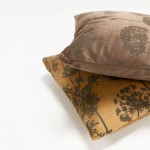 PEONY ΔΙΑΚΟΣΜΗΤΙΚΟ ΜΑΞΙΛΑΡΙ 45x45cm ΒΕΛΟΥΔΟ ΜΕΛΙ ΚΑΦΕ c542969