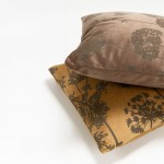 PEONY ΔΙΑΚΟΣΜΗΤΙΚΟ ΜΑΞΙΛΑΡΙ 45x45cm ΒΕΛΟΥΔΟ ΚΑΦΕ c542970