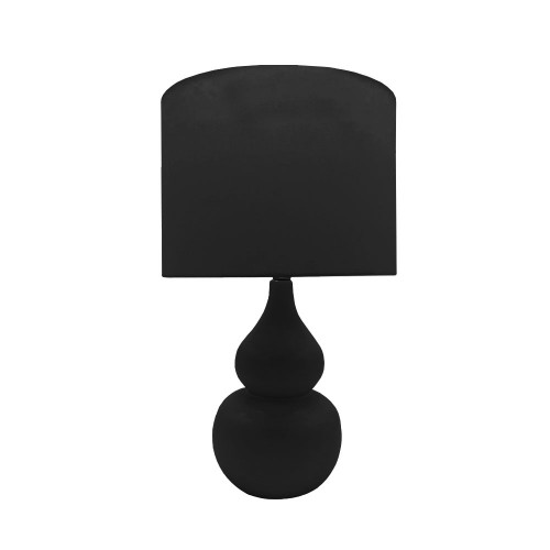 CLOQUE ΦΩΤΙΣΤΙΚΟ ΕΠΙΤΡΑΠΕΖΙΟ 15x15x45cm ΚΕΡΑΜΙΚΟ ΜΑΥΡΟ ΥΦΑΣΜΑ ΜΑΥΡΟ c542977