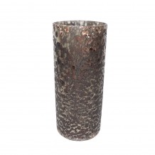 BULLES ΒΑΖΟ 13x13x30cm ΓΥΑΛΙ ΧΡΥΣΟ ΜΠΡΟΝΖΕ c542985