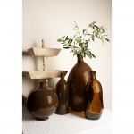 CRUSHED CARAMEL ΜΠΟΥΚΑΛΑ 25x25x50cm ΑΝΑΚΥΚΛΩΜΕΝΟ ΓΥΑΛΙ CARAMEL c542997