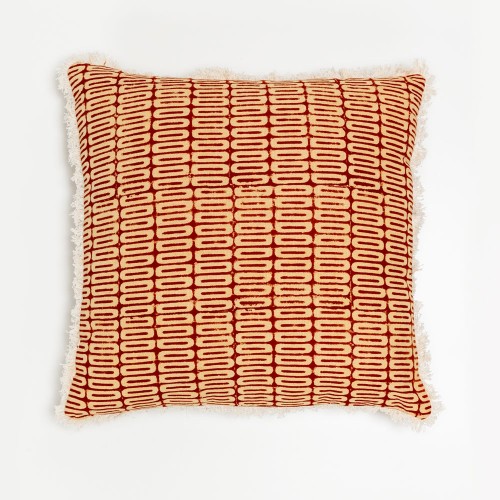 FIRED BRICK A ΔΙΑΚΟΣΜΗΤΙΚΟ ΜΑΞΙΛΑΡΙ 50x50cm ΒΑΜΒΑΚΙ ΚΕΡΑΜΙΔΙ ΜΠΕΖ ΒΙΣΚΟΖΗ c543007