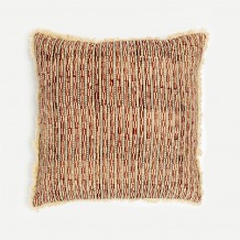 FIRED BRICK B ΔΙΑΚΟΣΜΗΤΙΚΟ ΜΑΞΙΛΑΡΙ 50x50cm ΒΑΜΒΑΚΙ ΚΕΡΑΜΙΔΙ ΜΠΕΖ ΒΙΣΚΟΖΗ c543008