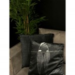 CYBERSPACE ΔΙΑΚΟΣΜΗΤΙΚΟ ΜΑΞΙΛΑΡΙ 50x50cm ΒΑΜΒΑΚΙ ΜΑΥΡΟ ΒΕΛΟΥΔΟ c543009