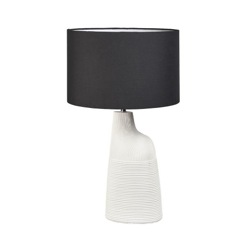 JEMMA ΦΩΤΙΣΤΙΚΟ ΕΠΙΤΡΑΠΕΖΙΟ 36x36x57cm POLYRESIN ΛΕΥΚΟ ΜΑΥΡΟ c543018