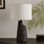 JEMMA ΦΩΤΙΣΤΙΚΟ ΕΠΙΤΡΑΠΕΖΙΟ 36x36x57cm POLYRESIN ΜΑΥΡΟ ΛΕΥΚΟ c543019