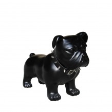 SPIKEY ΔΙΑΚΟΣΜΗΤΙΚΟ ΣΚΥΛΟΣ 37x18x29cm ΤΕΧΝΗΤΗ ΠΕΤΡΑ ΜΑΥΡΟ ΜΑΤ c543025