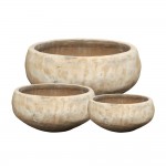 PORTER ΚΑΣΠΩ SET 3ΤΜΧ 40x40x19cm TERRACOTTA ΜΠΕΖ c543026