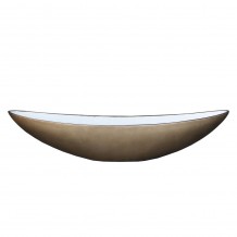 AMBROSIA ΜΠΩΛ ΔΙΑΚΟΣΜΗΣΗΣ 90x18x20cm ΤΕΧΝΗΤΗ ΠΕΤΡΑ BRASS ANTIKE c543027