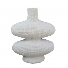 RANDI ΒΑΖΟ 32x15x39cm POLYRESIN ΛΕΥΚΟ c543030