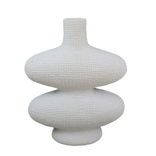 RANDI ΒΑΖΟ 32x15x39cm POLYRESIN ΛΕΥΚΟ c543030