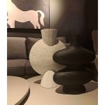 RANDI ΒΑΖΟ 32x15x39cm POLYRESIN ΜΑΥΡΟ c543031