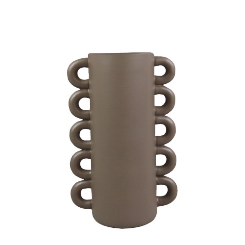 THYRA ΒΑΖΟ 16x10x25cm POLYRESIN ΓΚΡΙ c543034