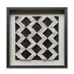 EARTH CRAFT ΠΙΝΑΚΑΣ ΔΙΑΚΟΣΜΗΣΗΣ 60x60x4cm ΧΑΡΤΙ ΜΑΥΡΟ ΜΠΕΖ ΓΥΑΛΙ ΜΑΥΡΟ c543050