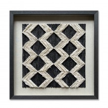 EARTH CRAFT ΠΙΝΑΚΑΣ ΔΙΑΚΟΣΜΗΣΗΣ 60x60x4cm ΧΑΡΤΙ ΜΑΥΡΟ ΜΠΕΖ ΓΥΑΛΙ ΜΑΥΡΟ c543050