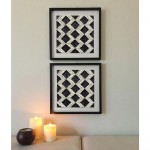 EARTH CRAFT ΠΙΝΑΚΑΣ ΔΙΑΚΟΣΜΗΣΗΣ 60x60x4cm ΧΑΡΤΙ ΜΑΥΡΟ ΜΠΕΖ ΓΥΑΛΙ ΜΑΥΡΟ c543050