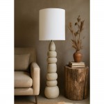 STONES ΦΩΤΙΣΤΙΚΟ ΕΠΙΔΑΠΕΔΙΟ 116cm POLYRESIN ΜΠΕΖ ΛΙΝΟ ΛΕΥΚΟ c543060