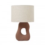 PIERRE ΦΩΤΙΣΤΙΚΟ ΕΠΙΤΡΑΠΕΖΙΟ 36x36x58cm ΚΕΡΑΜΙΚΟ ΚΑΦΕ ΛΙΝΟ ΜΠΕΖ c543068