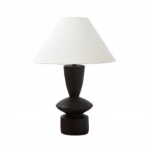 ATIENO ΦΩΤΙΣΤΙΚΟ ΕΠΙΤΡΑΠΕΖΙΟ 41x41x62cm RESIN ΜΑΥΡΟ ΛΙΝΟ ΓΚΡΙ c543070