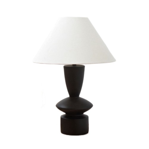 ATIENO ΦΩΤΙΣΤΙΚΟ ΕΠΙΤΡΑΠΕΖΙΟ 41x41x62cm RESIN ΜΑΥΡΟ ΛΙΝΟ ΓΚΡΙ c543070