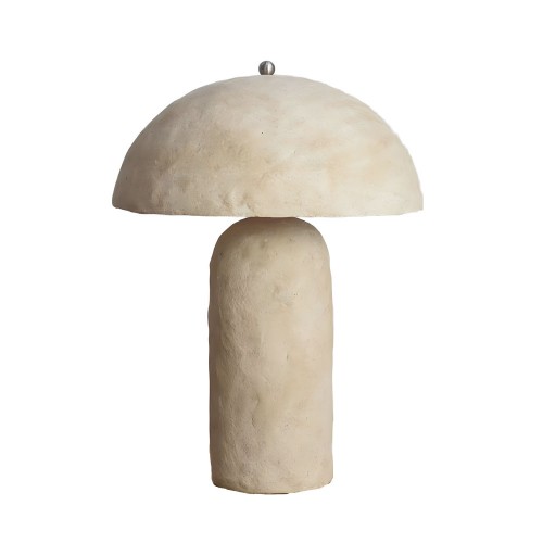 ASHER ΦΩΤΙΣΤΙΚΟ ΕΠΙΤΡΑΠΕΖΙΟ 36x36x50cm PAPER MACHE ΜΠΕΖ c543071