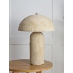 ASHER ΦΩΤΙΣΤΙΚΟ ΕΠΙΤΡΑΠΕΖΙΟ 36x36x50cm PAPER MACHE ΜΠΕΖ c543071